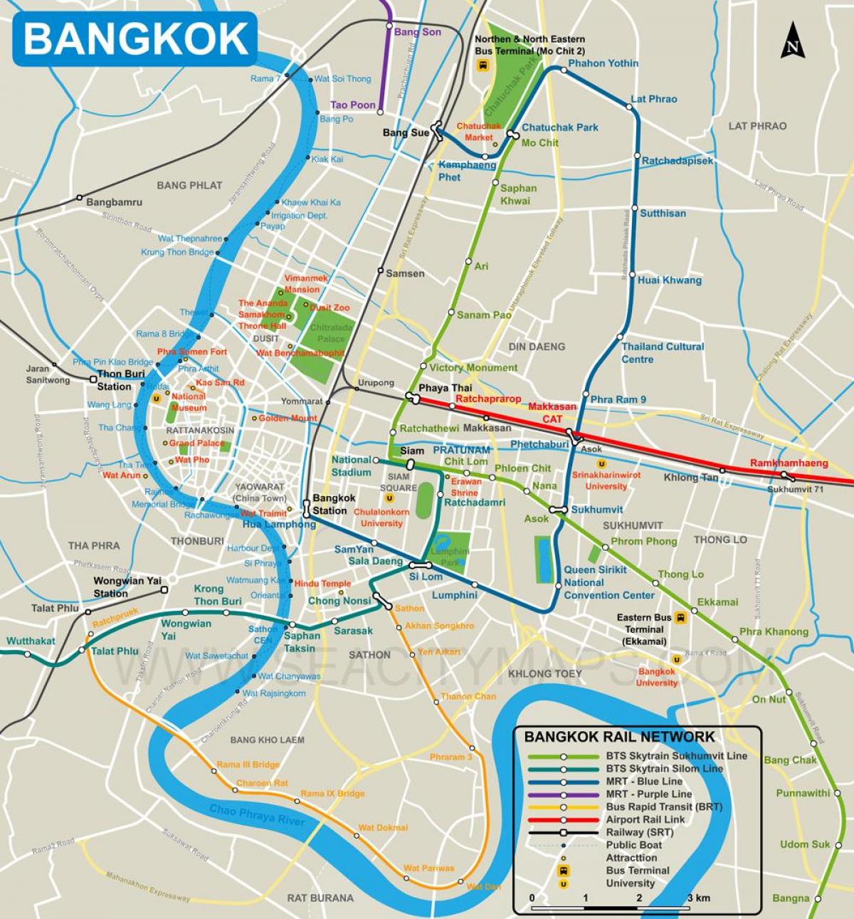 kartta bangkok city center
