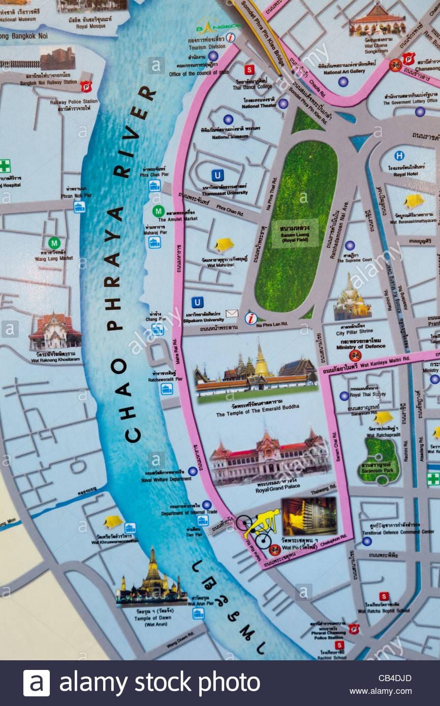 bangkok kartta turistikohteet