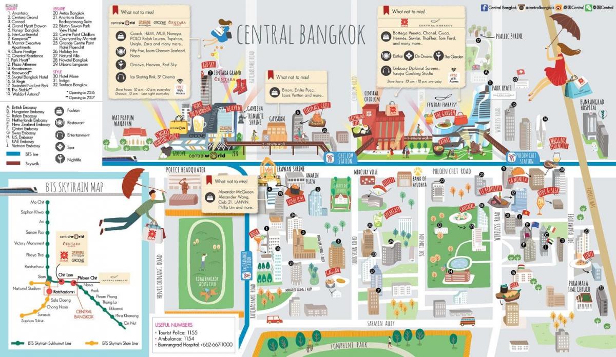 bangkok-ostoskeskus kartta