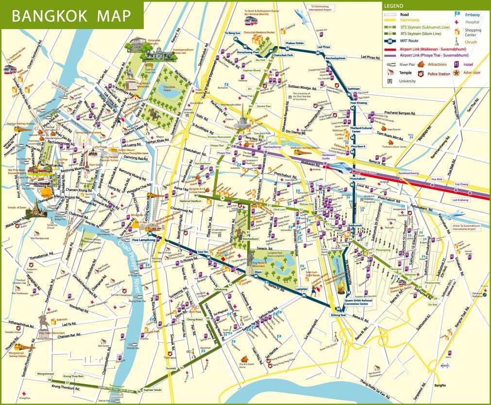 kartta bangkok street