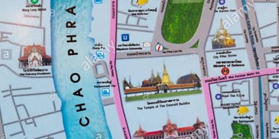 Bangkok kartta turistikohteet