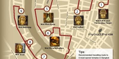 Kartta bangkok temppeli kiertue