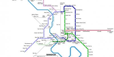 Metro kartta bangkok thaimaa