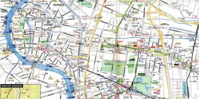 Bangkok turisti kartta englanti